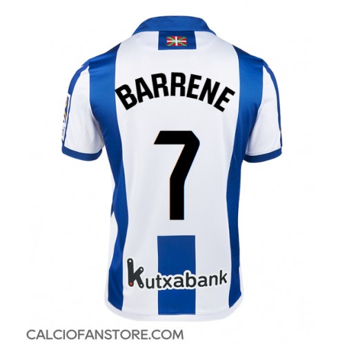 Maglia Calcio Real Sociedad Ander Barrenetxea #7 Prima Divisa 2024-25 Manica Corta